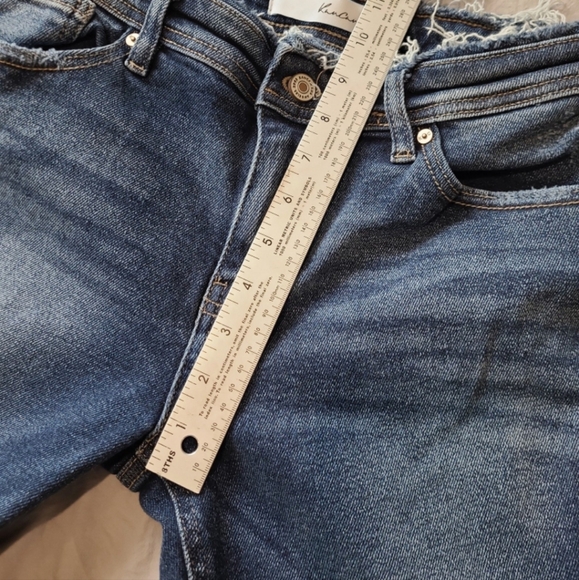 Kancan Estilo Juniors sz 5/26 NWOT frayed waist distressed hem boho beach coast - Picture 9 of 9